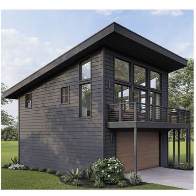 Tubos quadrados de aço galvanizado 2 quartos Edifício exterior pré-fabricado Casa de contêineres de remessa para villa/jardim do pátio quente