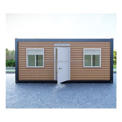 Casa de madeira pré-fabricada de 20 pés Quadro de aço Casa pequena para floresta Container residencial Casa móvel pré-fabricada Venda