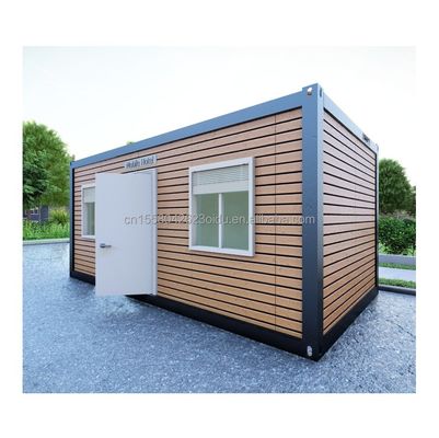 Casa de madeira pré-fabricada de 20 pés Quadro de aço Casa pequena para floresta Container residencial Casa móvel pré-fabricada Venda