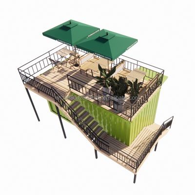 Sala de banho 20ft Quiosque portátil modificado pré-fabricado Modular Café Loja de Envio Container Bar Casa pequena em estilo de design moderno