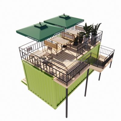 Sala de banho 20ft Quiosque portátil modificado pré-fabricado Modular Café Loja de Envio Container Bar Casa pequena em estilo de design moderno