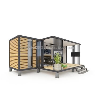 Casas de contêineres modulares pré-fabricadas estilo de design moderno com estrutura de aço galvanizado de aço dobrado 180g