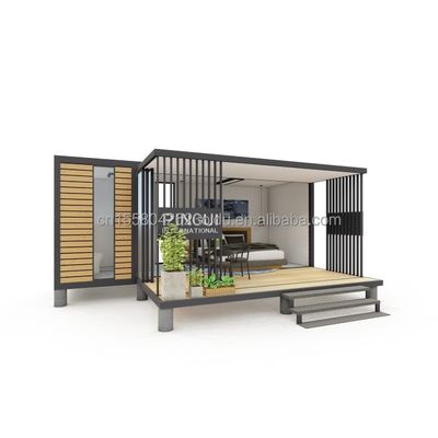 Casas de contêineres modulares pré-fabricadas estilo de design moderno com estrutura de aço galvanizado de aço dobrado 180g