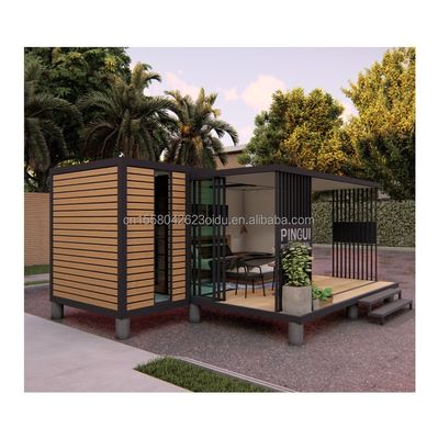 Casas de contêineres modulares pré-fabricadas estilo de design moderno com estrutura de aço galvanizado de aço dobrado 180g