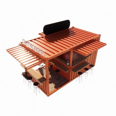 Janela de liga de alumínio Container popular de 20FT Loja de café Casa de contêineres para restaurante