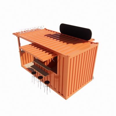 Janela de liga de alumínio Container popular de 20FT Loja de café Casa de contêineres para restaurante