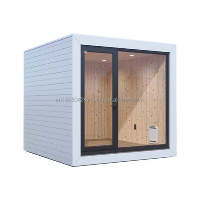 Hotel Casa pré-fabricada de jardim de madeira com design moderno e tubos quadrados de aço galvanizado Estrutura principal EU10ft 20ft