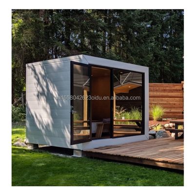 Hotel Casa pré-fabricada de jardim de madeira com design moderno e tubos quadrados de aço galvanizado Estrutura principal EU10ft 20ft