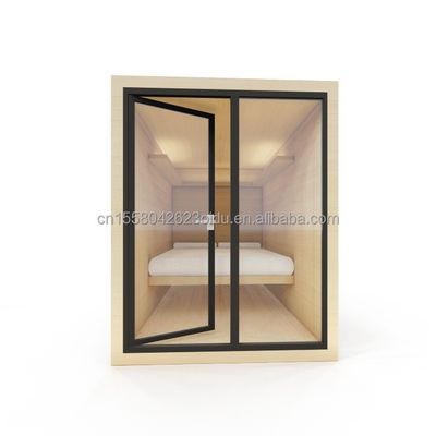 EU 10ft Moderno Madeira Mini cama pré-fabricada Cabina para supermercado ou escritório Parede 50/75/100mm Wave Sandwich Panel