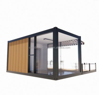 Loja de 20 pés Restaurante e Bar Móvel 10 pés 20 pés Container de Madeira de Envio Cozinha de Aço Galvanizado Curvatura de Aço 180g
