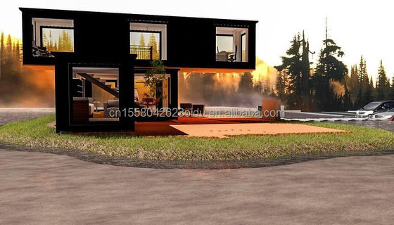 Casa de jardim portátil de luxo com banheiro e parede 50/75/100mm Painel Sandwich Wave