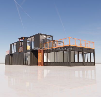 Casa pequena pré-fabricada moderna personalizada com cor e parede personalizadas 50/75/100mm Painel Sandwich Wave