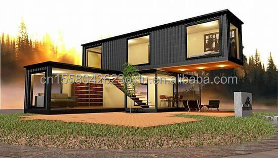 Casa de jardim portátil de luxo com banheiro e parede 50/75/100mm Painel Sandwich Wave