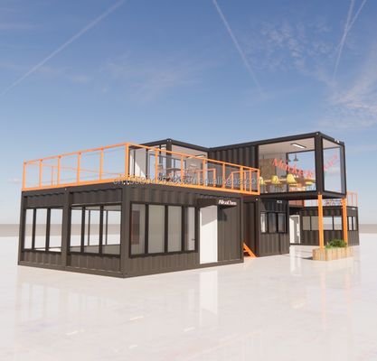 Casa pequena pré-fabricada moderna personalizada com cor e parede personalizadas 50/75/100mm Painel Sandwich Wave