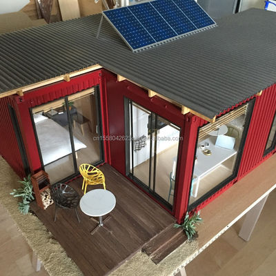 Casas de dois/três quartos e uma casa de banho Tubos quadrados de aço galvanizado Luxo pré-fabricado Casa de contêineres dobráveis para família jardim