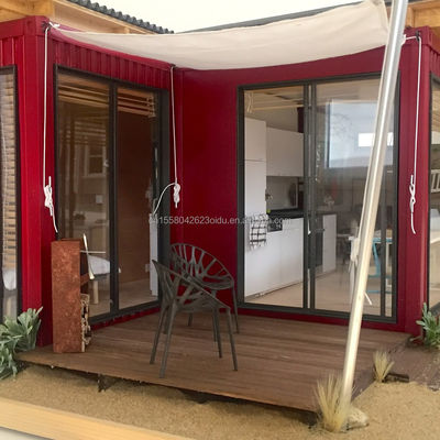 Casas de dois/três quartos e uma casa de banho Tubos quadrados de aço galvanizado Luxo pré-fabricado Casa de contêineres dobráveis para família jardim