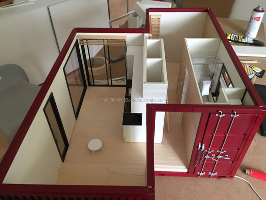 Casas de dois/três quartos e uma casa de banho Tubos quadrados de aço galvanizado Luxo pré-fabricado Casa de contêineres dobráveis para família jardim