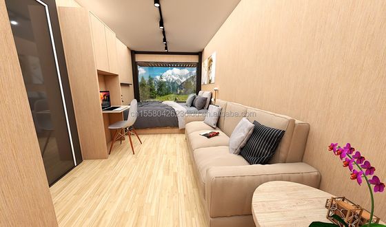 Casas de dois/três quartos e uma casa de banho Tubos quadrados de aço galvanizado Luxo pré-fabricado Casa de contêineres dobráveis para família jardim