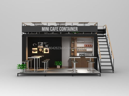 Loja de contêineres dobráveis Design personalizado econômico com janelas e parede de liga de alumínio 50/75/100mm Wave Sandwich Panel