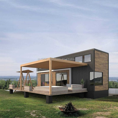 Casas de contêiner de madeira expansíveis personalizadas de dois/três quartos de luxo Casa familiar pré-fabricada de madeira