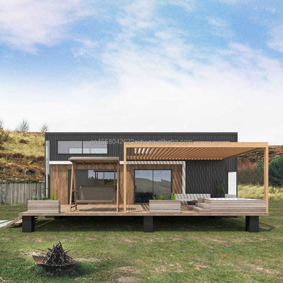 Casas de contêiner de madeira expansíveis personalizadas de dois/três quartos de luxo Casa familiar pré-fabricada de madeira