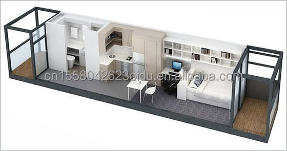 Casas de contêiner de madeira expansíveis personalizadas de dois/três quartos de luxo Casa familiar pré-fabricada de madeira
