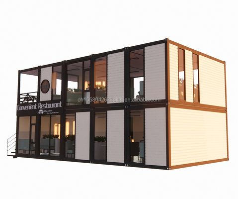Casas de contêiner Parede 50/75/100mm Painel de sanduíche de onda dobrável Casa pré-fabricada expansível Villa