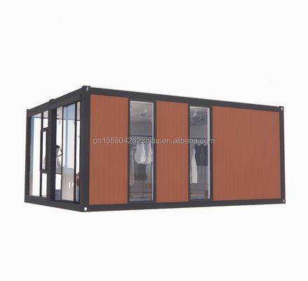Casas de contêiner Parede 50/75/100mm Painel de sanduíche de onda dobrável Casa pré-fabricada expansível Villa