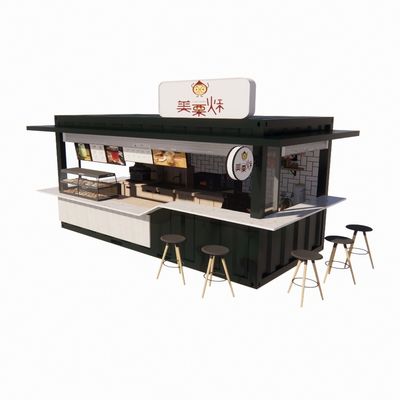 20ft Container Lojas pré-fabricadas Lojas de banho incluído e cor personalizada para o seu espaço comercial