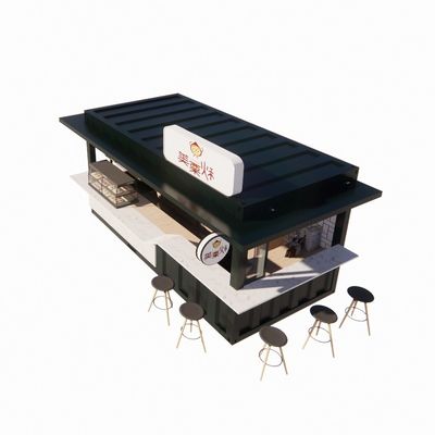 20ft Container Lojas pré-fabricadas Lojas de banho incluído e cor personalizada para o seu espaço comercial