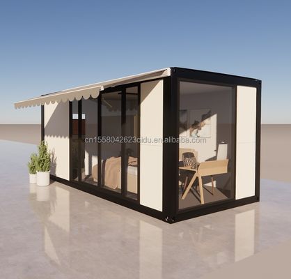 Acomodação Hotel 20ft pré-fabricado casa destacável com galvanizado de aço curvatura 180g e design personalizável