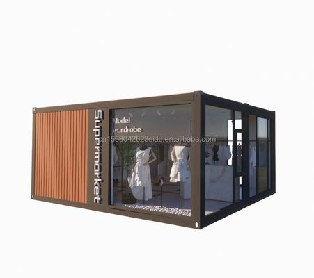 20Ft Prefab Folding Container Casa de casa com 50/75/100mm Wave Sandwich Panel Paredes Collapsible Foldable Tiny House