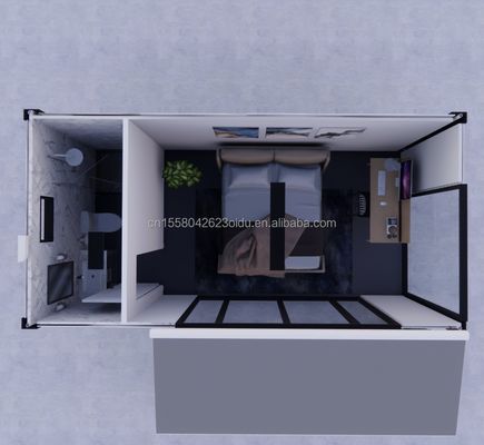 Acomodação Hotel 20ft pré-fabricado casa destacável com galvanizado de aço curvatura 180g e design personalizável