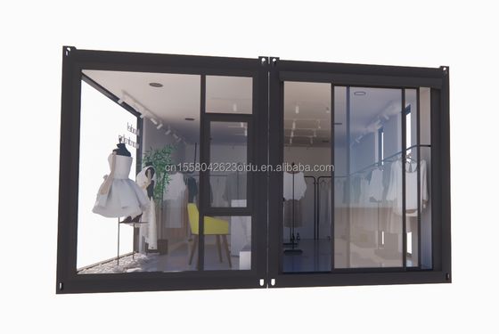 20Ft Prefab Folding Container Casa de casa com 50/75/100mm Wave Sandwich Panel Paredes Collapsible Foldable Tiny House