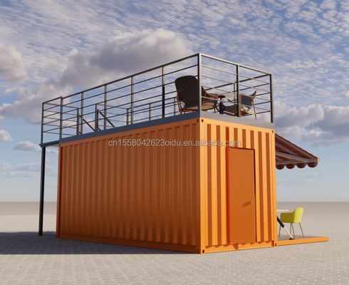 Container de embarque pré-fabricado de 20 pés modificado Ideal para loja de café pop-up Restaurante Container móvel Bar e banheiro