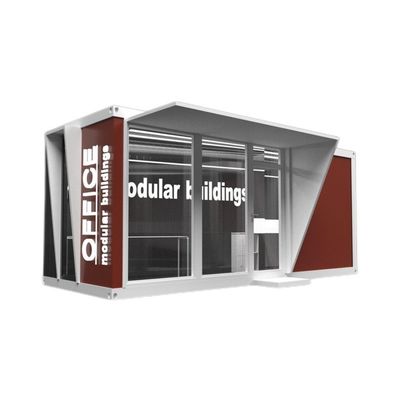 Estrutura principal Tubos quadrados de aço galvanizado Loja de alimentos ao ar livre Caixa de sentinelas Loja de café recipiente de roupas
