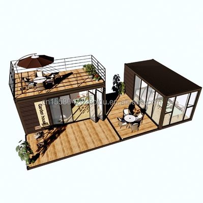 Moderno estilo de design Armadura de aço leve Vila dobrável Casa de contêineres com janelas de liga de alumínio