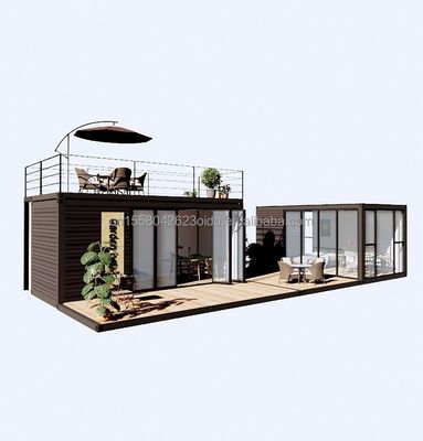Moderno estilo de design Armadura de aço leve Vila dobrável Casa de contêineres com janelas de liga de alumínio