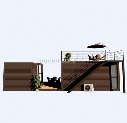 Moderno estilo de design Armadura de aço leve Vila dobrável Casa de contêineres com janelas de liga de alumínio