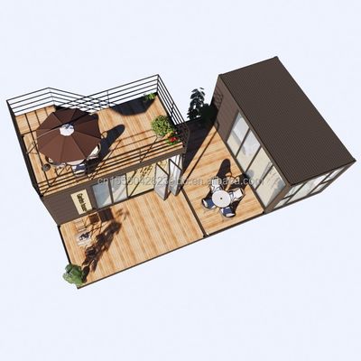 Moderno estilo de design Armadura de aço leve Vila dobrável Casa de contêineres com janelas de liga de alumínio