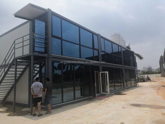 Acessível 20ft Knock Down Painel Sandwich Portátil Hotel Prefab Container Casa Modular com Alumínio Janela