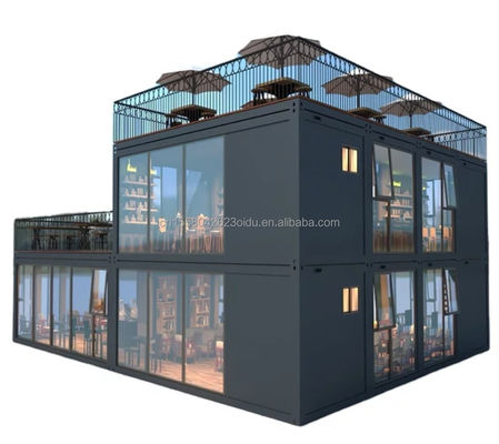 Acessível 20ft Knock Down Painel Sandwich Portátil Hotel Prefab Container Casa Modular com Alumínio Janela