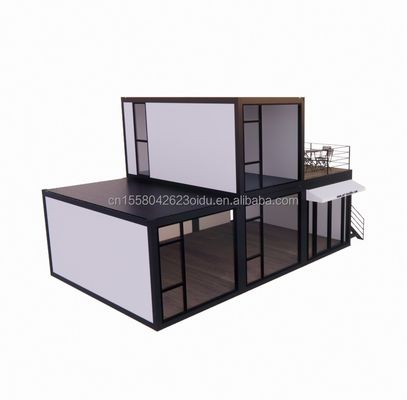 Casas de contêiner pré-fabricadas de luxo de 40 pés de design moderno com janelas de liga de alumínio e vida moderna