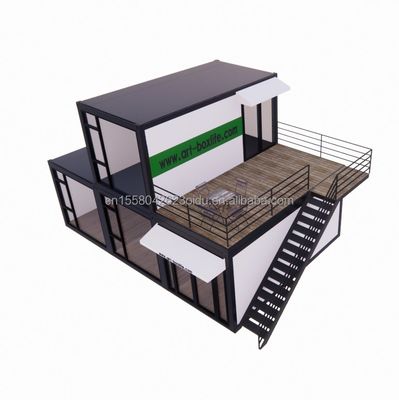 Casas de contêiner pré-fabricadas de luxo de 40 pés de design moderno com janelas de liga de alumínio e vida moderna