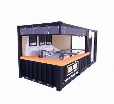 Long Beach Container Coffee Bar Container Bar com cor e parede personalizadas 50/75/100mm Wave Sandwich Panel