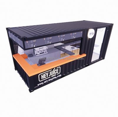 Long Beach Container Coffee Bar Container Bar com cor e parede personalizadas 50/75/100mm Wave Sandwich Panel