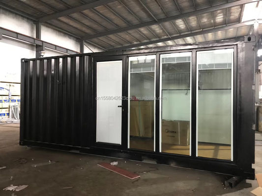 Casa de cabine de contêiner dobrável portátil de 20 pés com cor personalizada e tubos quadrados de aço galvanizado