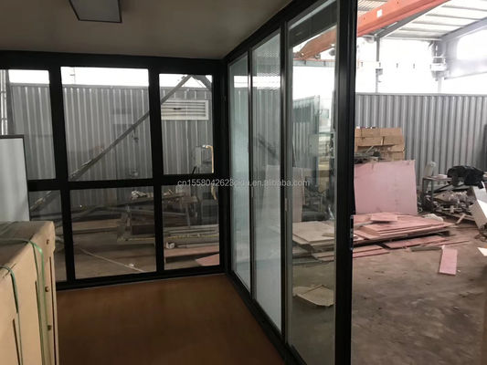 Casa de cabine de contêiner dobrável portátil de 20 pés com cor personalizada e tubos quadrados de aço galvanizado