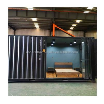Casa de cabine de contêiner dobrável portátil de 20 pés com cor personalizada e tubos quadrados de aço galvanizado