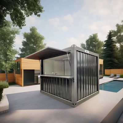Estrutura de aço Quadro Soldado Estilo de Design Moderno 20ft Casa de jardim simples e luxuosa Casa móvel